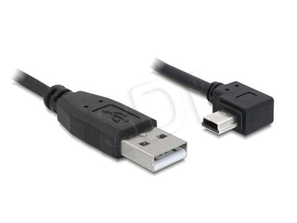 Delock - USB-kabel - USB (hann) til mini-USB type B (hann) - 50 cm - rettvinklet kontakt