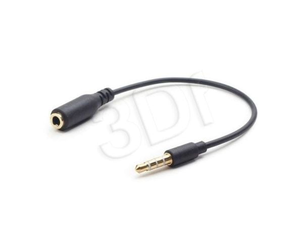 Gembird CCA-419 - Audioadapter - 4-polsminijakk hunn til 4-polsminijakk hann - 18 cm - svart