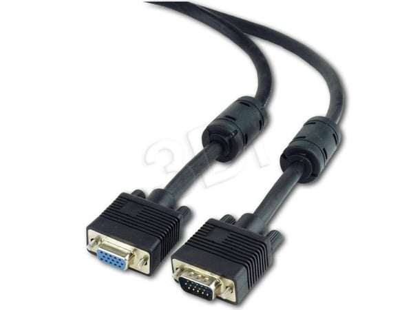 Gembird Premium CC-PPVGAX-10M-B - VGA-forlengelseskabel - HD-15 (VGA) (hunn) til HD-15 (VGA) (hann) - 10 m - formstøpt, tommelskruer - svart