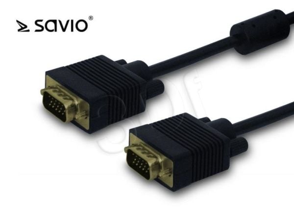 SAVIO CL-29 - VGA-kabel - HD-15 (VGA) (hane) till HD-15 (VGA) (hane) - 1.8 m - svart