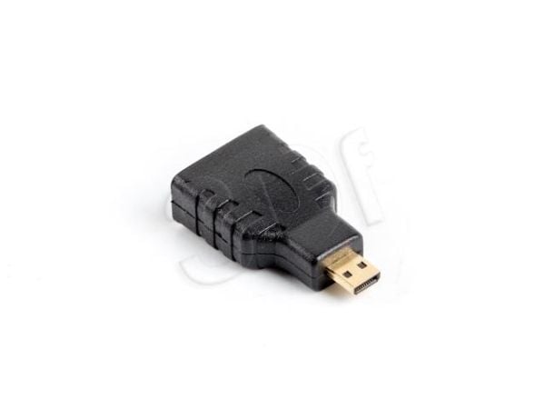 Lanberg - HDMI-adapter med Ethernet - HDMI hunn til 19 pin micro HDMI Type D hann