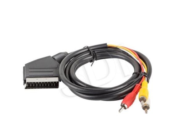 Lanberg - Video/audiokaapeli - SCART han til RCA x 2 han