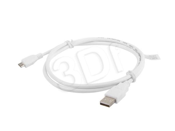Lanberg - USB-kaapeli - USB (uros) - Micro-USB Type B (uros) - USB 2.0 - 1 m - valkoinen