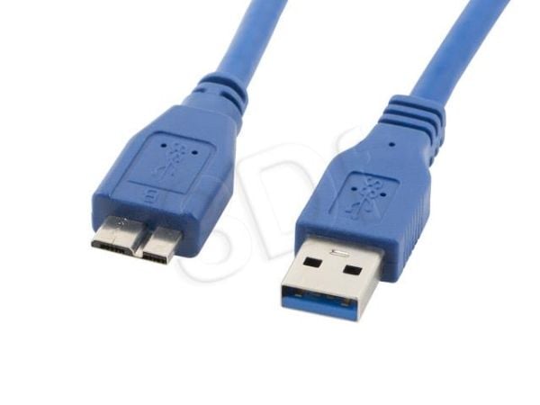 Lanberg - USB-kabel - USB-type A (hann) til Micro-USB Type B (hann) - USB 3.0 - 300 V - 50 cm - blå