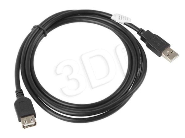 LANBERG CA-USBE-10CC-0018-BK Lanberg extension cable USB 2.0 AM-AF 1.8m black
