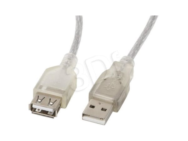 Lanberg CA-USBE-12CC-0018-TR, 1,8 m, USB A, USB A, USB 2.0, 480 Mbit/s, Läpinäkyvä