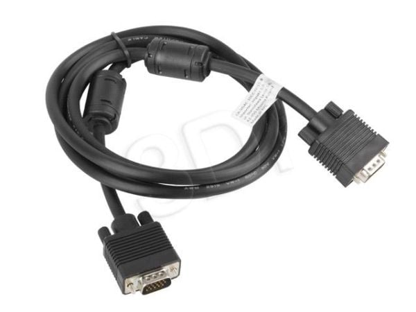 Lanberg - VGA-kabel - HD-15 (VGA) (hann) til HD-15 (VGA) (hann) - 1.8 m - tommelskruer - svart