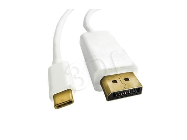 Qoltec - Adapterikaapeli - USB-C (han) til DisplayPort (han) - USB 3.1 - 1 m - 1 m