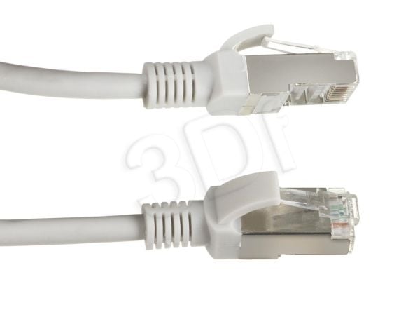 Lanberg - Koblingskabel - RJ-45 (hann) til RJ-45 (hann) - FTP - CAT 5e - formstøpt, uten hindringer, flertrådet - grå, RAL 7035