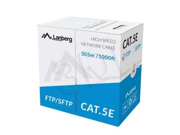 LANBERG LCF5-10CC-0305-S FTP solid cable CCA 100Mb/s 305m gray