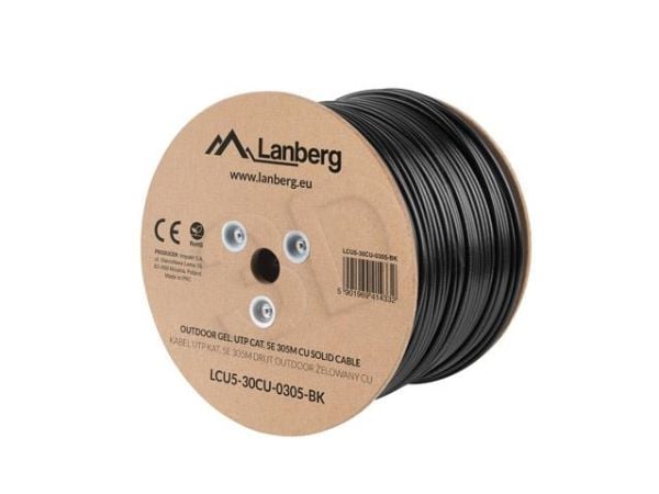 Lanberg - Bulkkabel - 305 m - UTP - CAT 5e - lajiteltu, RAL 9004