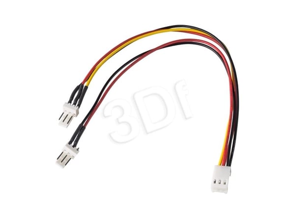 Akyga - Strömdelare - 3 PIN intern effekt (hona) till 3 PIN intern effekt (hane) - 15 cm
