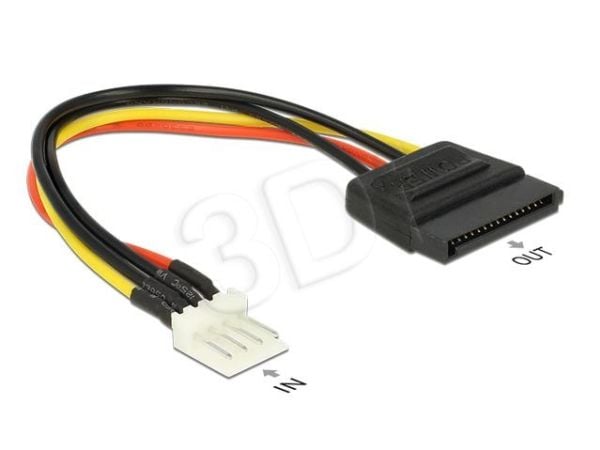 Delock - Strømadapter - 4-pin mini-strømkontakt (hann) til SATA-strøm (hann) - 15 cm