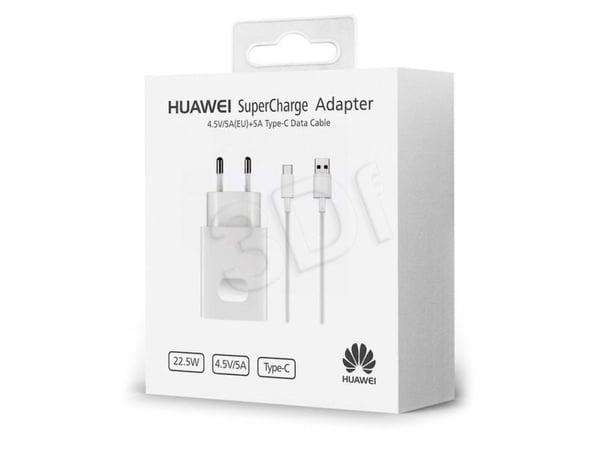 Huawei AP81 - Strømadapter - 22.5 watt - 5 A - QC (USB) - på kabel: USB-C - hvit