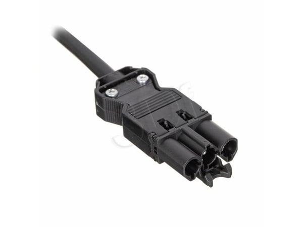 Bachmann TWIST 1S 2P, 0,2 m, 1 AC stikkontakt(er), Krom, Sort, 105 x 105 x 40 mm
