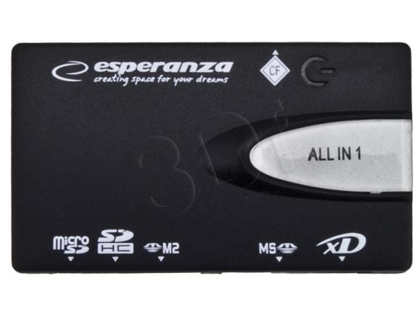 Esperanza EA129 - Kortleser - alt-i-1 (MMC, RS-MMC, SD, SDHC, SDXC, MS, MS Duo, MS PRO Duo, xD, CF, Microdrive) - USB 2.0
