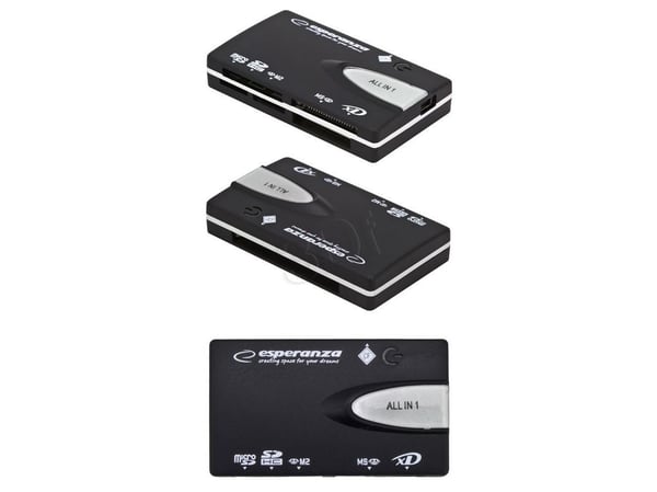 Esperanza EA129 - Kortleser - alt-i-1 (MMC, RS-MMC, SD, SDHC, SDXC, MS, MS Duo, MS PRO Duo, xD, CF, Microdrive) - USB 2.0