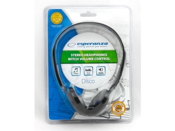 Esperanza EH119 DISCO - Hovedtelefoner - på øret - kabling - 3,5 mm jackstik