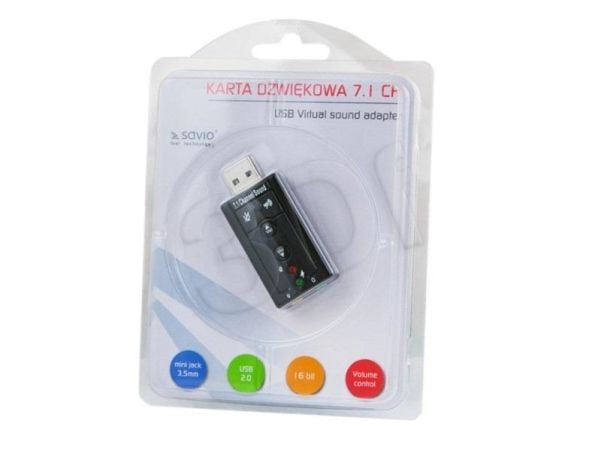 SAVIO AK-01 - Ljudkort - 16-bitars - 7.1 - USB