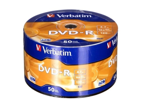 Verbatim - 50 x DVD-R - 4.7 GB (120 min) 16x - matt sølv - spindel