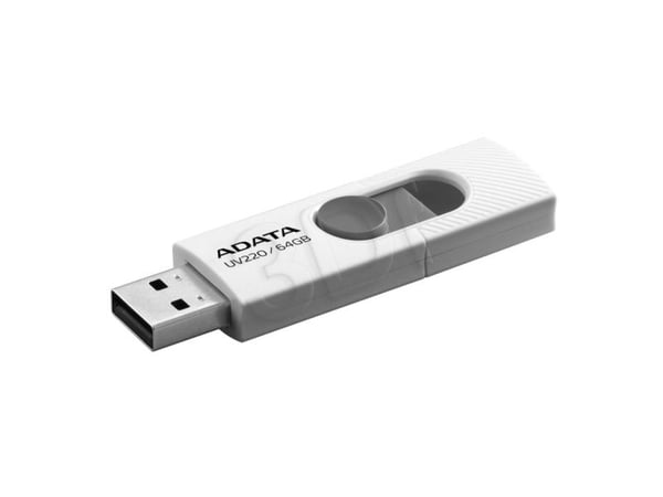 ADATA UV220 - USB flash-enhet - 64 GB - USB 2.0 - vit/grå