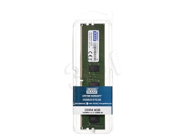 Pamięć GoodRam DDR4, 4 GB, 2400MHz, CL17 (GR2400D464L17S/4G)