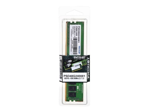 Patriot Signature Line - DDR4 - modul - 8 GB - DIMM 288-pin - 2400 MT/s / PC4-19200 - CL17 - 1.2 V - ikke-bufret - ikke-ECC