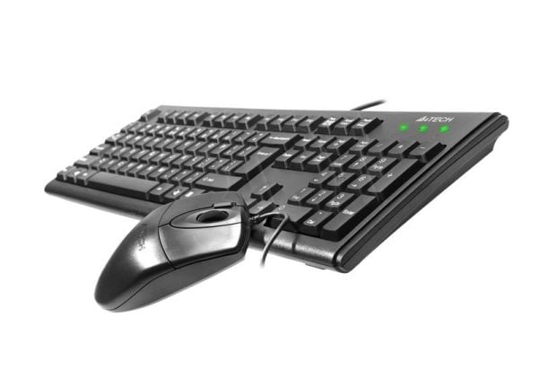A4Tech KM-72620D - Tastatur- og mussett - USB - USA - svart