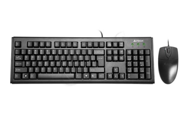 A4Tech KM-72620D - Tastatur- og mussett - USB - USA - svart