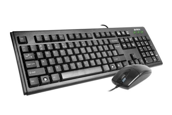 A4Tech KM-72620D - Tastatur- og mussett - USB - USA - svart