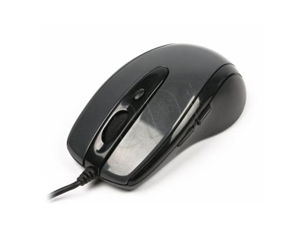 A4Tech V-Track N-708X - Mus - høyre- og venstrehåndet - optisk - 6 knapper - kablet - USB - grå