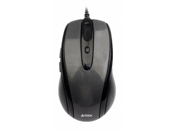 A4Tech V-Track N-708X - Mus - høyre- og venstrehåndet - optisk - 6 knapper - kablet - USB - grå