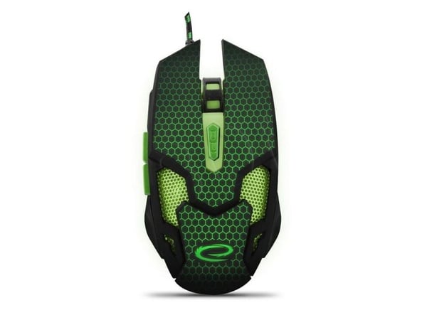 Esperanza MX207 COBRA - Mus - høyrehendt - optisk - 6 knapper - kablet - USB - grønn