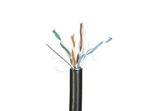 ALANTEC - Bulkkabel - 305 m - F/UTP (folieöverdraget oskärmat tvinnat par) - CAT 5e - utomhus, fast - svart