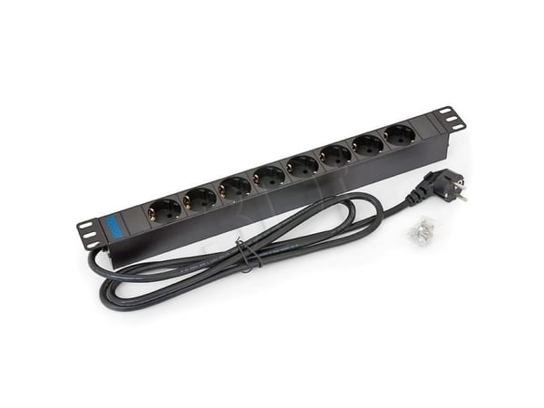 Triton RAB-PD-X02-A1, Perus, 1U, Musta, 8 AC-pistorasia(a), Tyyppi E / F, 2 m