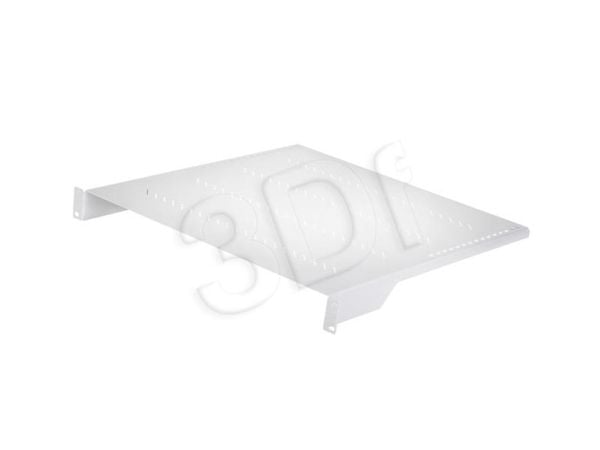 Triton Shelf with perforation 1U 450mm, Kerman väri, Harmaa