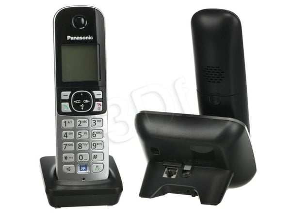 Panasonic KX-TG6812, DECT-puhelin, Kaiutinpuhelin, 120 entries, Soittajan tunnistus, Musta, Hopea