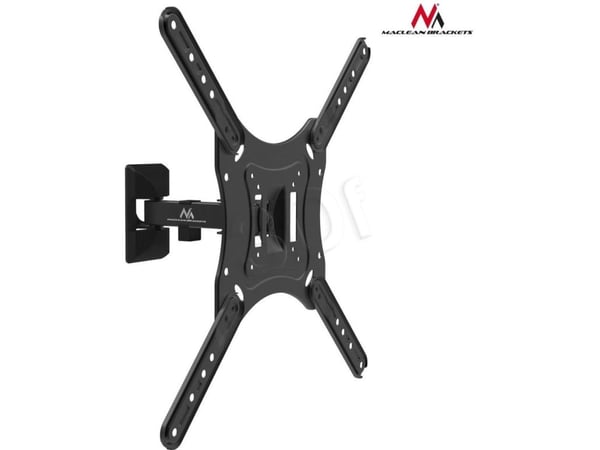 Maclean MC-758 - Brakett - justerbar arm - for TV og skjerm - metall - svart pulverjakke - skjermstørrelse: 13"-55" - veggmonterbar