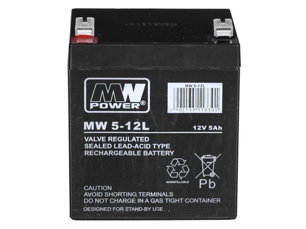 MPL Power akkumulator 12V/5Ah (MW 5-12L)