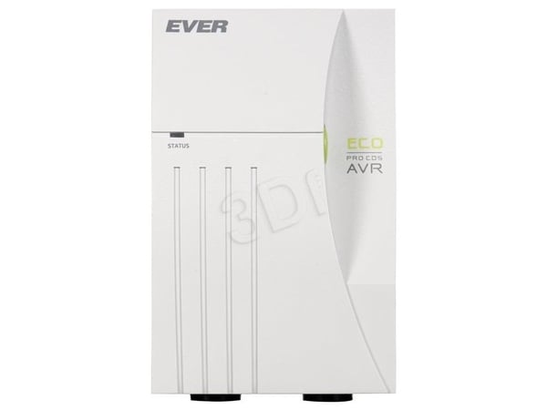 EVER ECO Pro 1000 AVR CDS - UPS - AC 230 V - 650 watt - 1000 VA - 5 Ah - USB - utgangskontakter: 2 - hvit