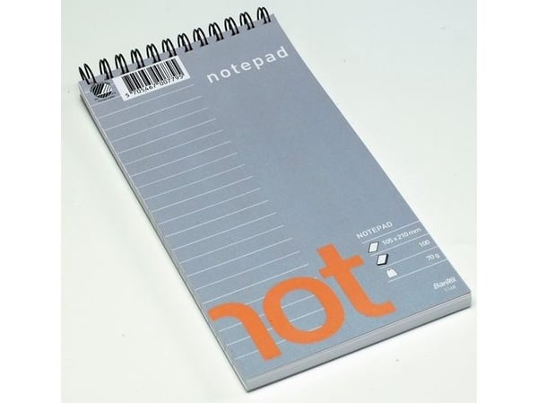 Bantex 100051810, Monokromatisk, Grå, Hvit, A6/5, 100 ark, 50 g/m², Mykt omslag