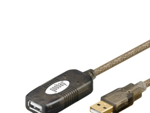 Goobay USB 2.0 5m, 5 m, USB A, USB A, USB 2.0, Hankjønn/hunkjønn, 0,48 Gbit/s