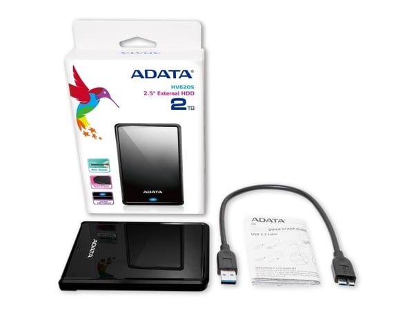 Ekstern HDD ADATA HV620S 4TB svart (AHV620S-4TU31-CBK)