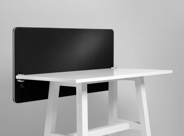 Bordskærm, Lintex Edge, sort, 700x1800