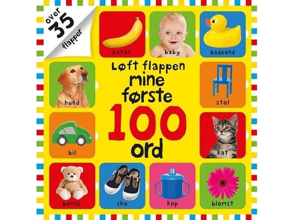 Løft klaffen Mine første 100 ord | Språk: Dansk