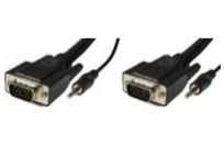 MicroConnect - VGA-kabel - HD-15 (VGA), minijakk (hann) til HD-15 (VGA), minijakk (hann) - 3 m - tommelskruer