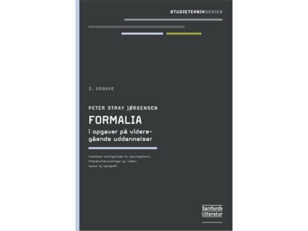 Formalia og oppgaver på videregående utdanninger | Peter Stray Jørgensen | Språk: Dansk