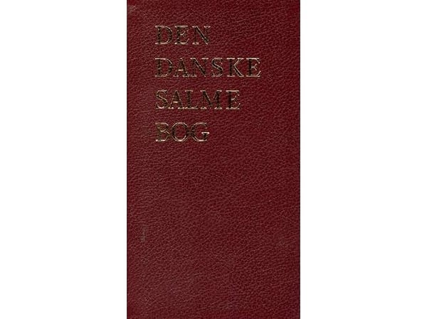Den Danske Salmebog - luksus rød, gulltrykk på rygg/forside | Språk: Dansk