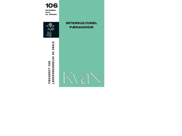 KvaN 106: Interkulturell pedagogikk | Garbi Schmidt m.fl. | Språk: Dansk