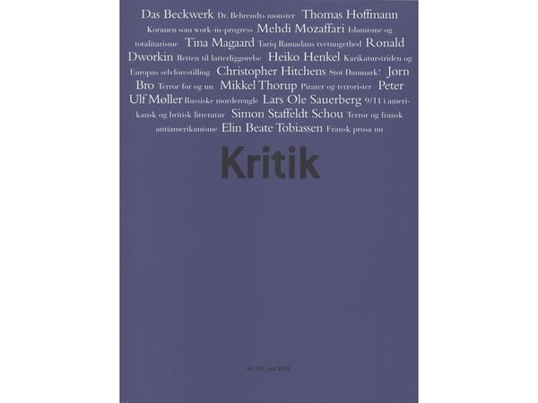 KRITIK, 39. årgang, 180 | Lasse Horne Kjældgaard; Frederik Stjernfelt | Språk: Dansk